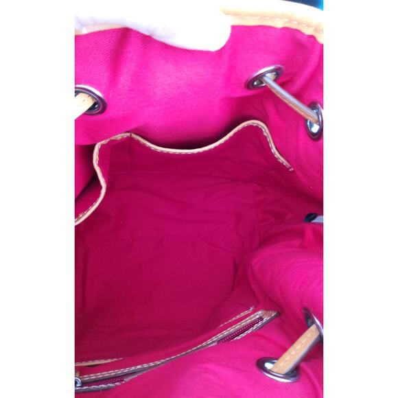 Dooney & Bourke Pebble grain drawstring bag Italian leather Caribbean Blue, Chic - Picture 9 of 11